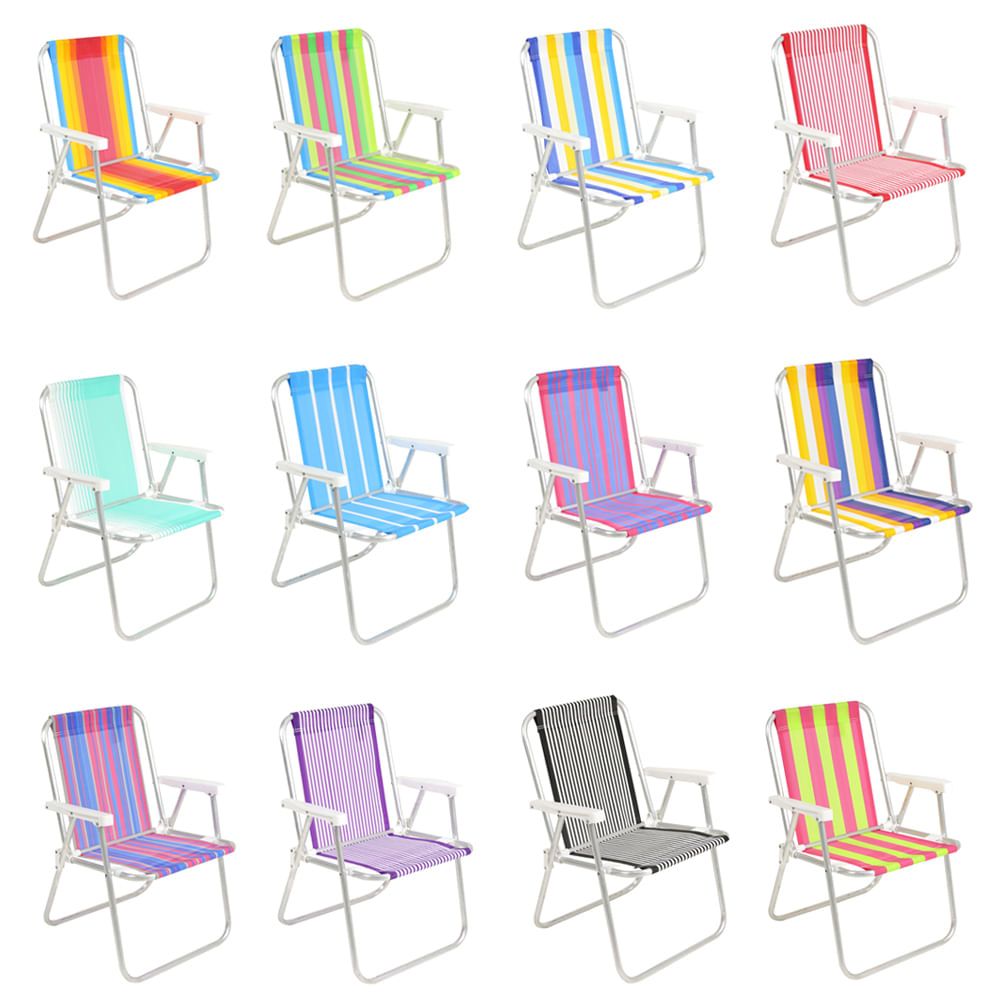 Cadeira De Praia E Piscina Alta De Alumínio Belfix