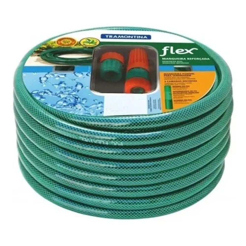 MANGUEIRA FLEX ESPECIAL PVC JARDIM 20M E ENGATE TRAMONTINA