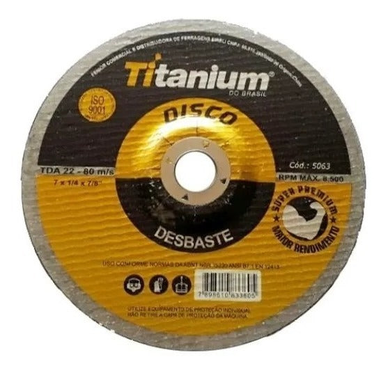 Disco Desbaste Super Premium TI 07POL X 6,4 X 7/8 - Titanium