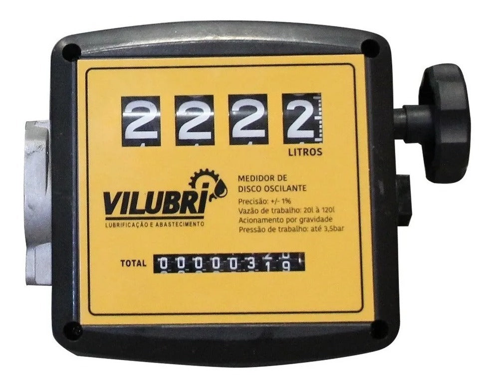 MEDIDOR MECANICO P/ OLEO DIESEL ATE 120L/MIM 4 DIG VILUBRI