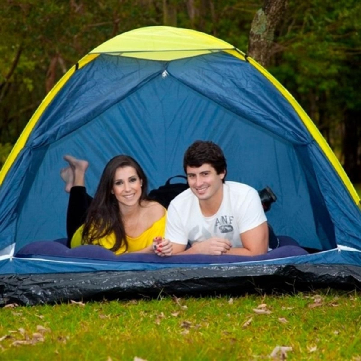 Barraca De Camping 2 Pessoas Verde Impermeável C/ Bolsa Mor