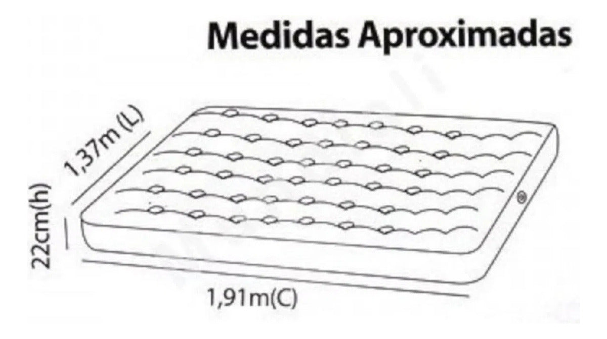Colchão Inflável Casal Multiuso com Bomba Embutida - Mor