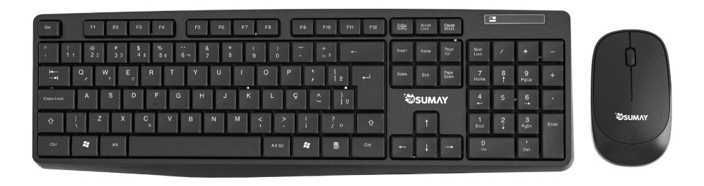 KIT TECLADO E MOUSE S/ FIO SM - KTM1308 SUMAY
