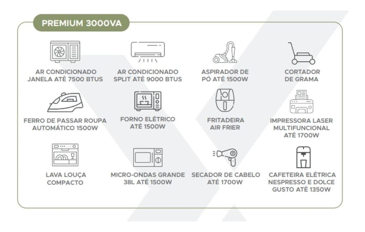 TRANSFORMADOR DE ENERGIA 3000 VA TECNO BIVOLT 2P T FIOLUX