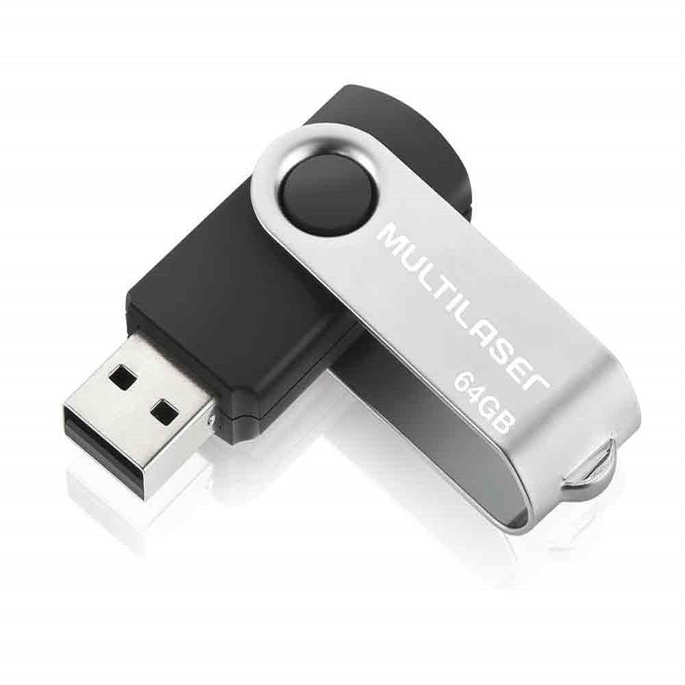 Pendrive Twist 16GB - 32GB - 64GB - 128gb Preto Multilaser