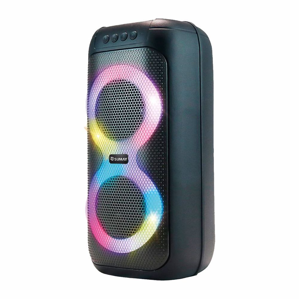 Caixa Som Portátil Bluetooth Tws Led Bateria 60w Slim Box