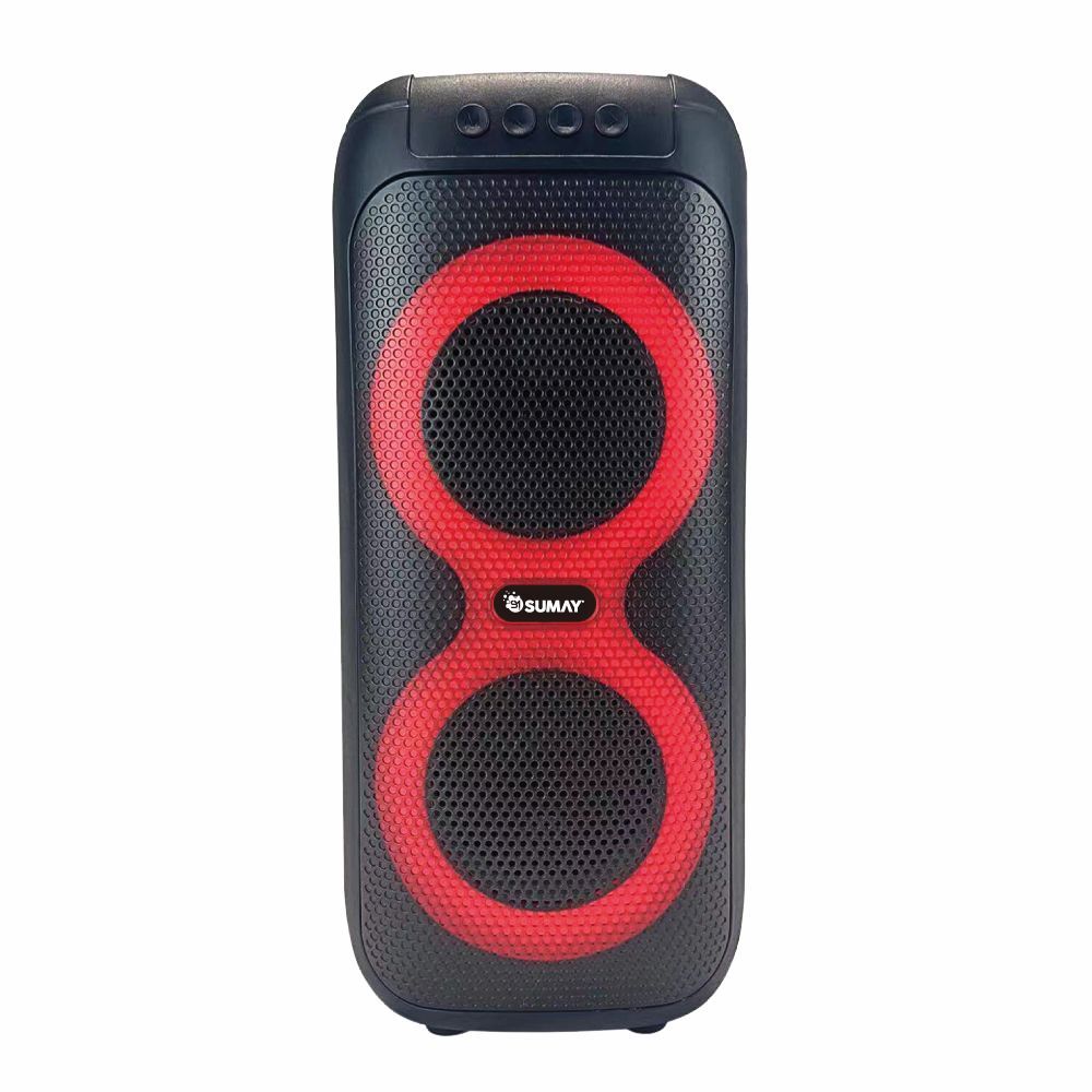 Caixa Som Portátil Bluetooth Tws Led Bateria 60w Slim Box