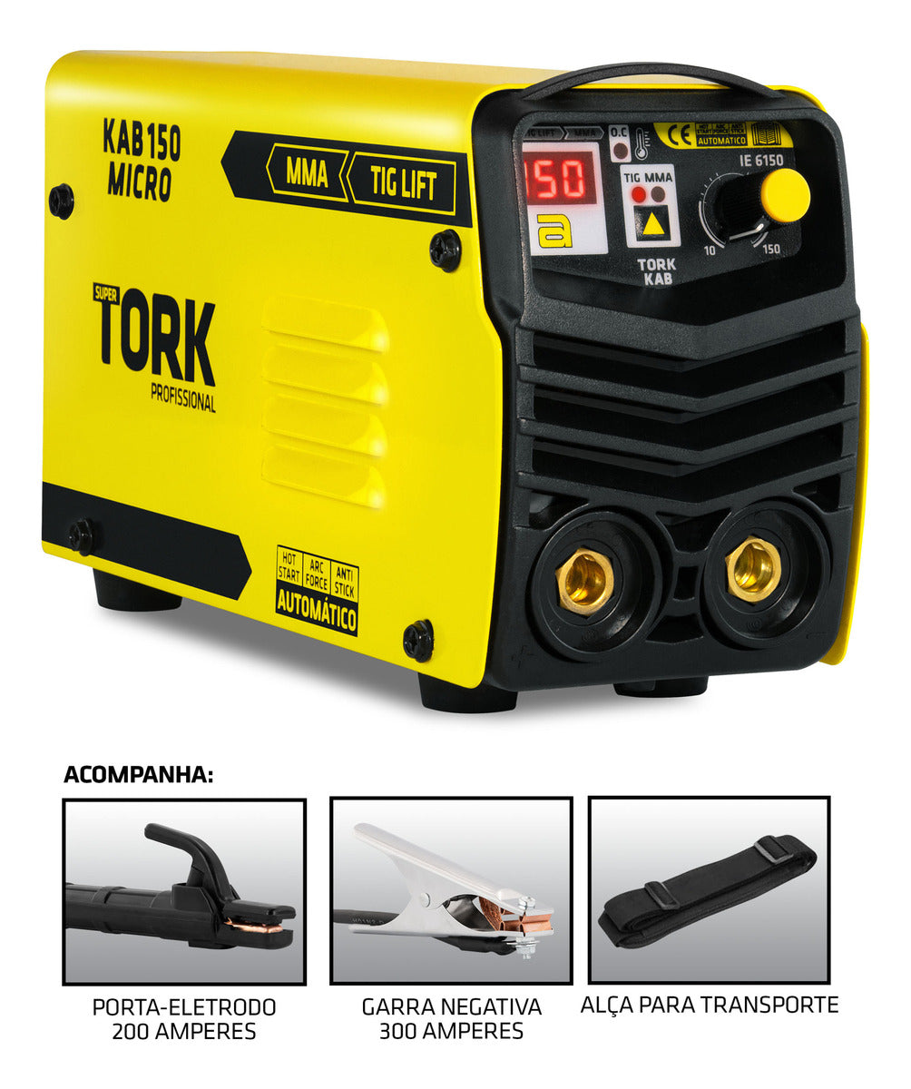 Máquina Solda Inversora Super Profissional Kab150 220V Tork