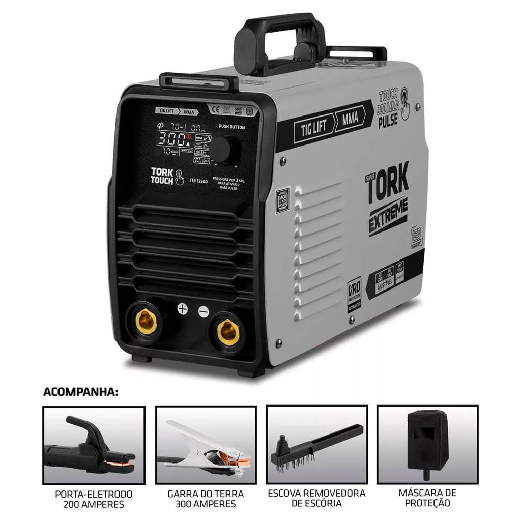 Inversora de Solda Tig Mma 300a Touch ITE-12300-220V Tork