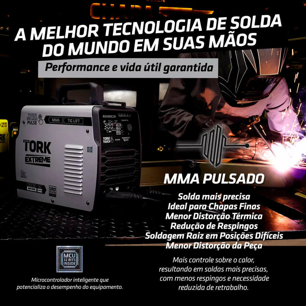Inversora de Solda Tig Mma 300a Touch ITE-12300-220V Tork
