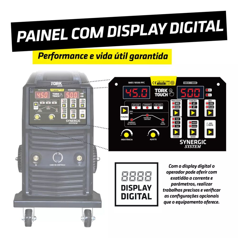 Máquina De Solda 500a cabeçote Externo Tork IMES-10500-PFC
