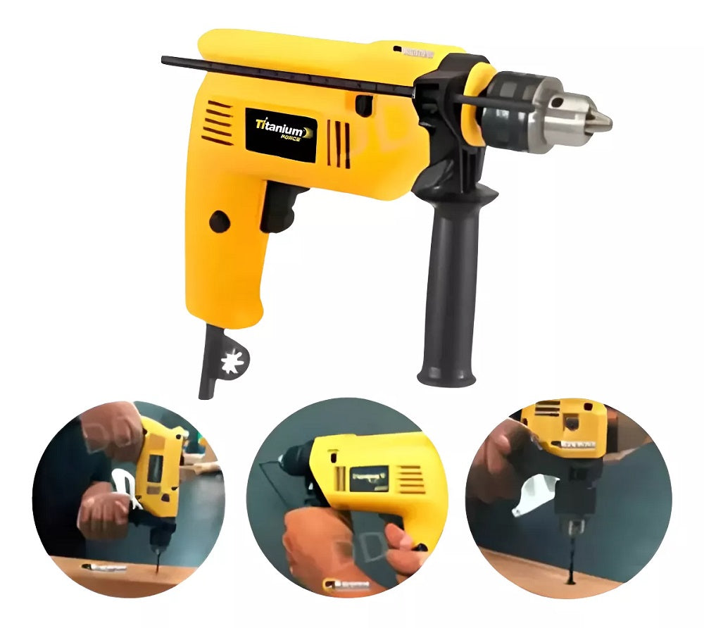 FURADEIRA IMPACTO FORCE PLUS 3/8" 500W - 220V TITANIUM 07723