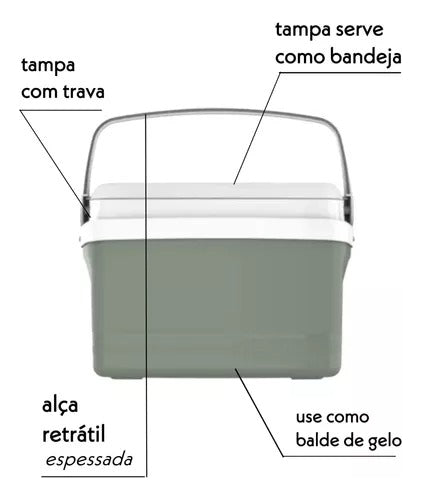 CAIXA TERMICA 5L FIG GREEN SOPRANO