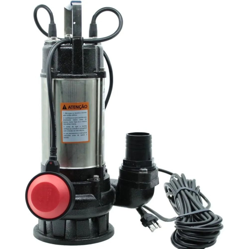 Bomba Submersa Limpa Fossa Aço Inox 1hp 750w 220v Worker