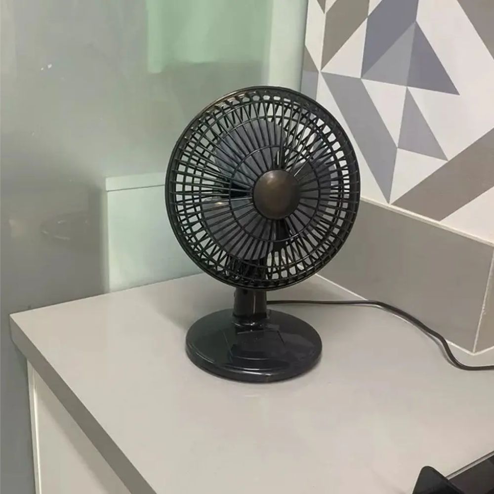 Ventilador Mini Turbo 20cm Preto/Prata 220V Ventimais 70057