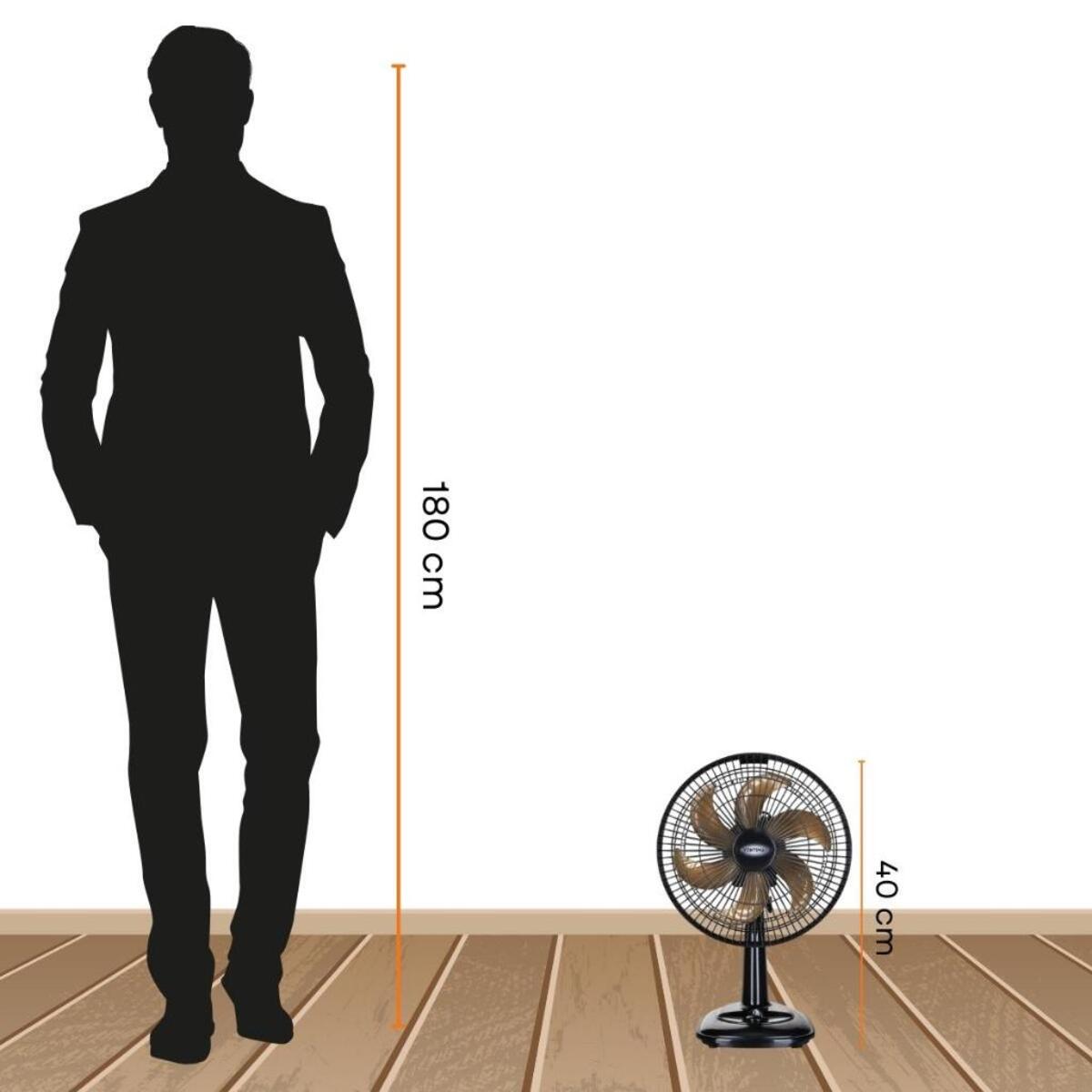Ventilador De Mesa 30cm Turbo Preto/bronze 220v Ventimais