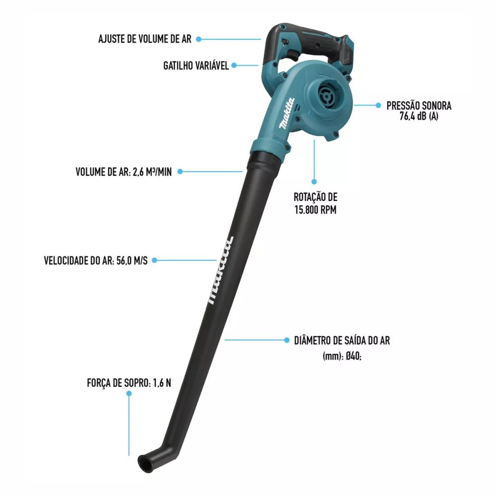 Combo Aspirador De Pó E Soprador A Bateria Clx248 Makita