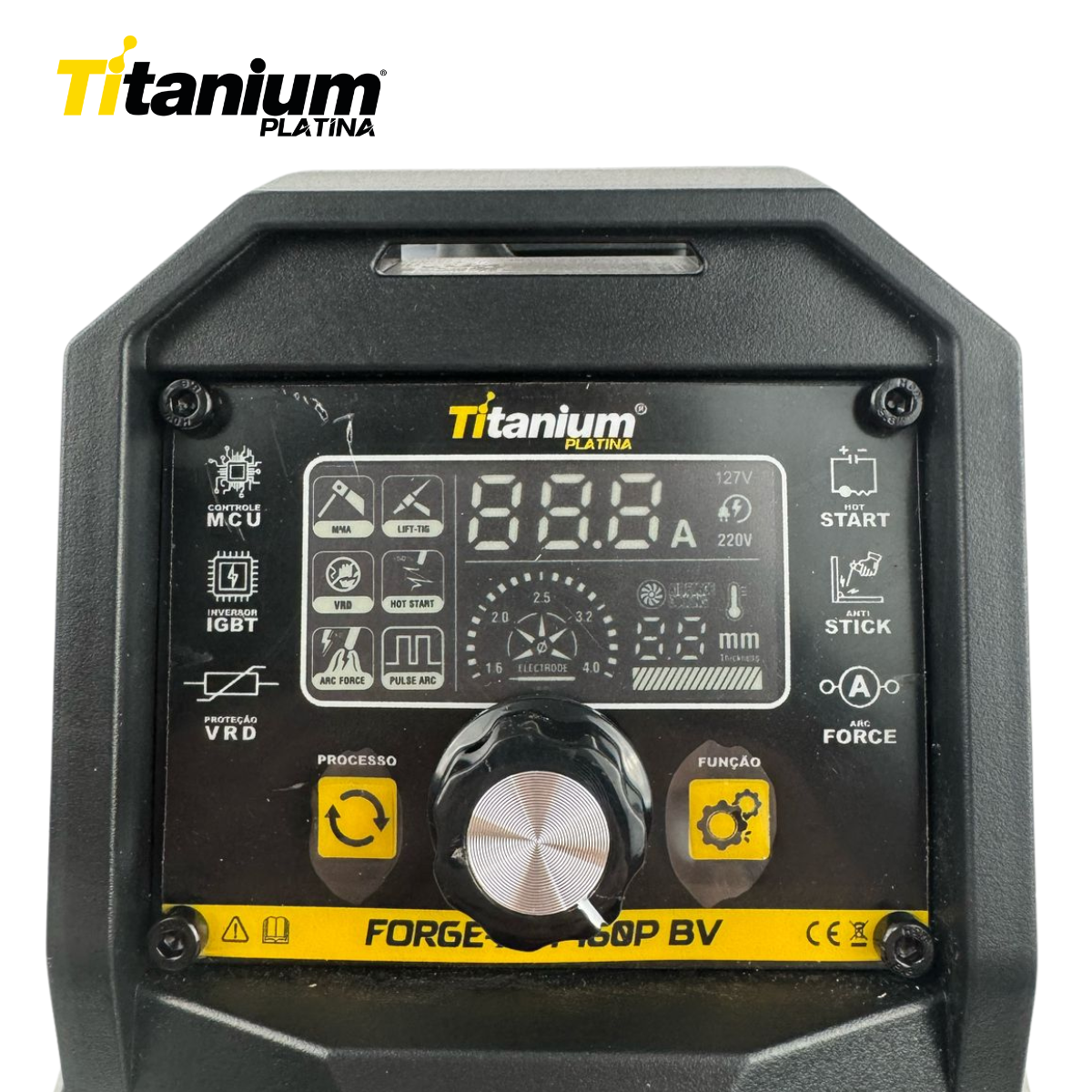 MÁQUINA INVERSORA DE SOLDA FORGE-X TI160P BV 08421 TITANIUM