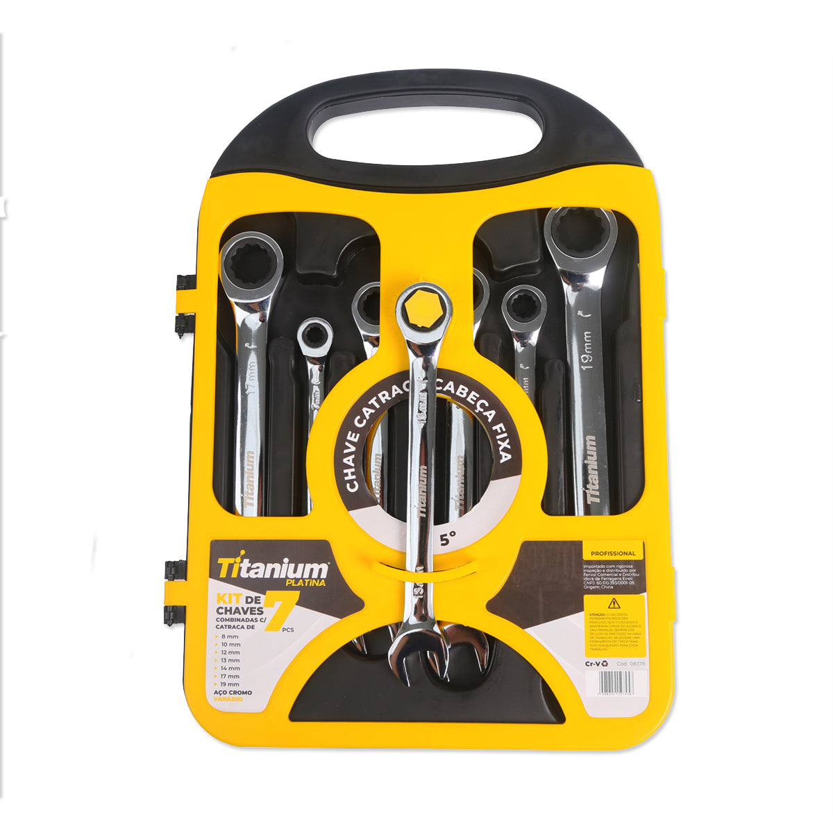 KIT CHAVE COMBINADAS CATRACA PECAS 08378 TITANIUM