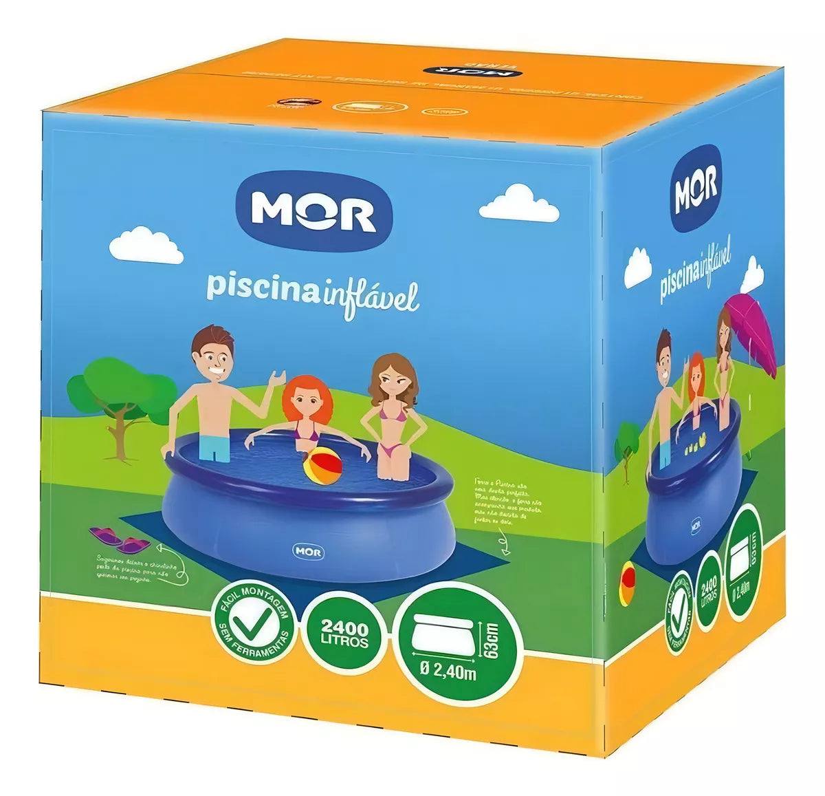 Piscina Inflável Redonda 2400 Litros - 001053 - Mor