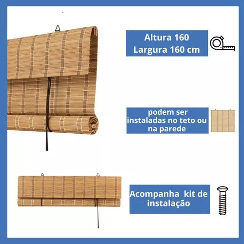 Persiana Bauhaus Bambu 160X160 Cor Bauhaus Haya Evolux