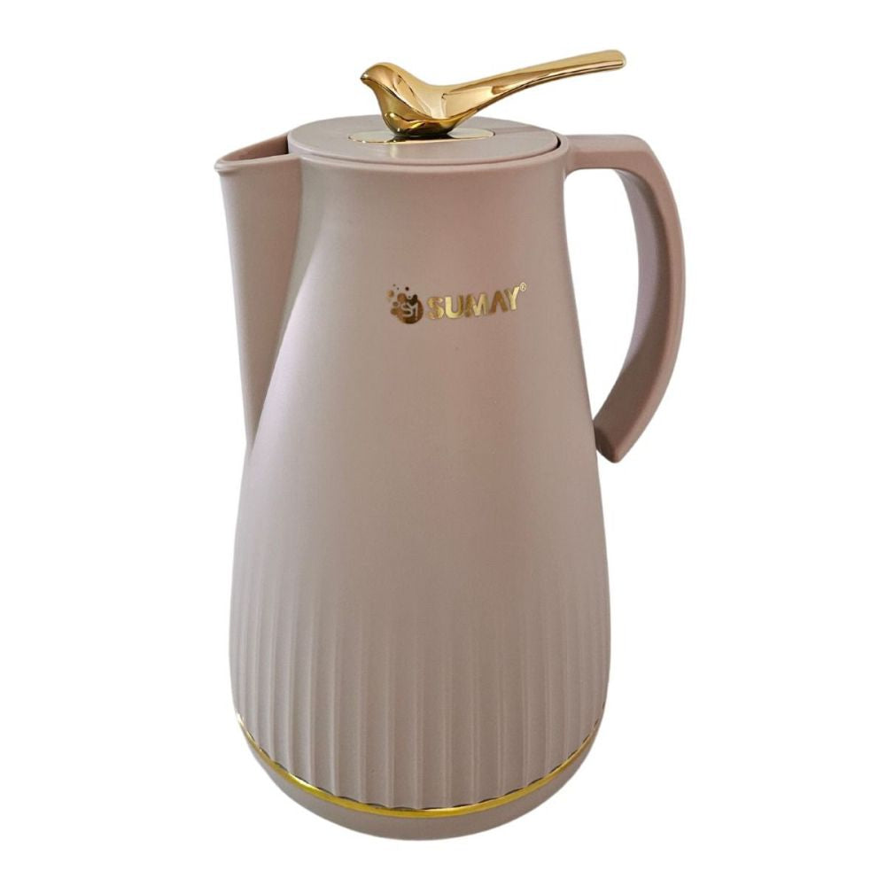 Garrafa Térmica 1L Bege com Ampola Vidro SM-GTDB Dubai