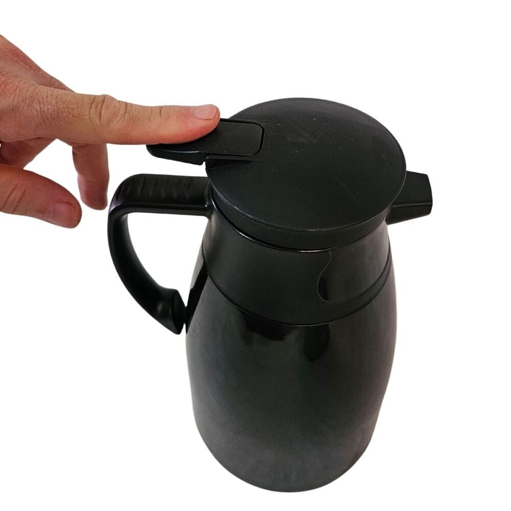 Garrafa Térmica 1L Preta com Ampola Vidro Mônaco SM-GTMPR