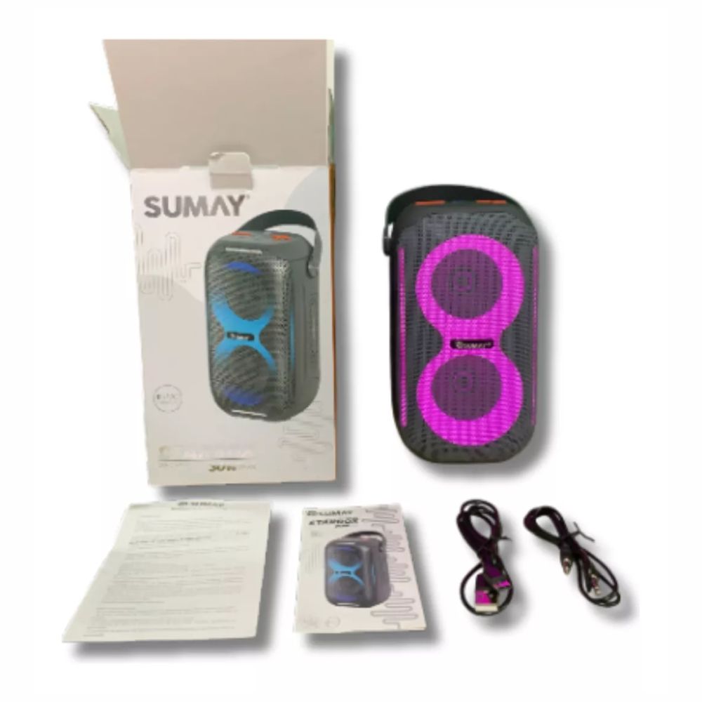 Caixa De Som Portátil Sumay Starbox SM-CSP1312C Cinza