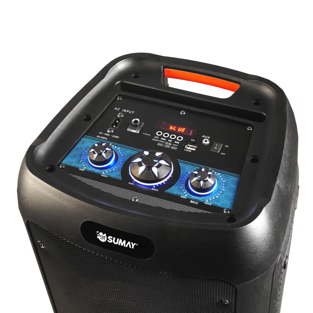 Caixa De Som Portatil Sumay Light Box 5968 800w Bluetooth
