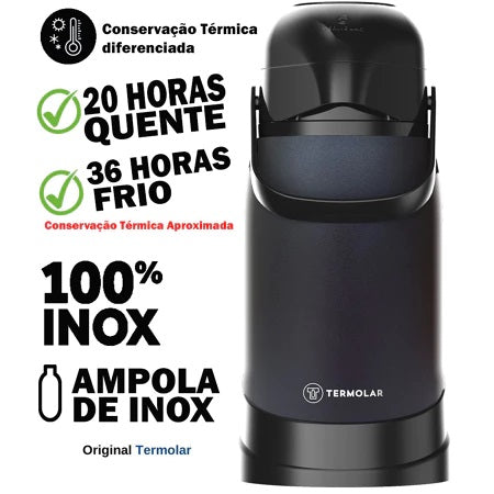 Garrafa Térmica R-Evolution 1,2L Preta - 57642 - Termolar