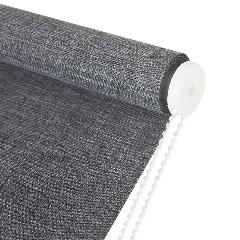 Persiana Bloom Blackout Linho 160x160 Cinza Escuro - Evolux