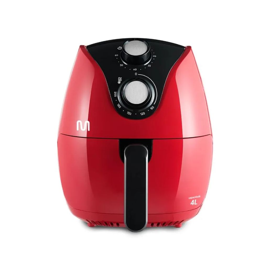 Air Fryer Vermelha 4L 127v Timer Grade Removível GO203 Multi