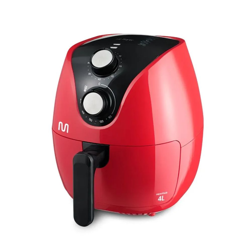 Air Fryer Vermelha 4L 220v Timer Grade Removível GO203 Multi