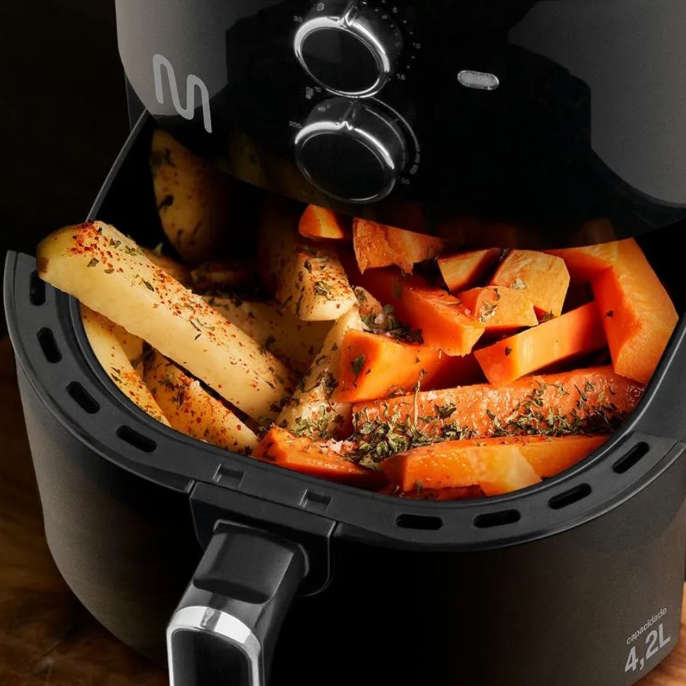Air Fryer 4,2L 127v 1500w 80º a 200ºC Preta GO207 Multi