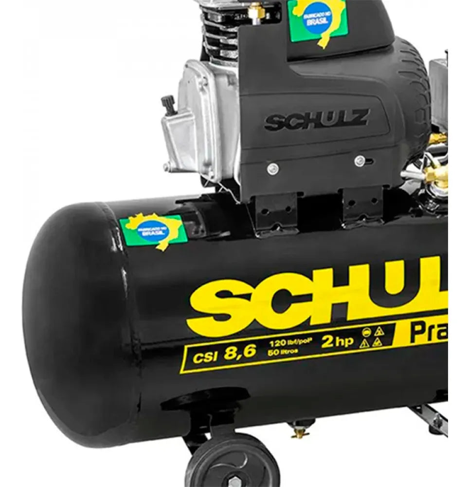 Motocompressor Pratiko CSI 8,6 50 Litros - 2HP - 220V Schulz