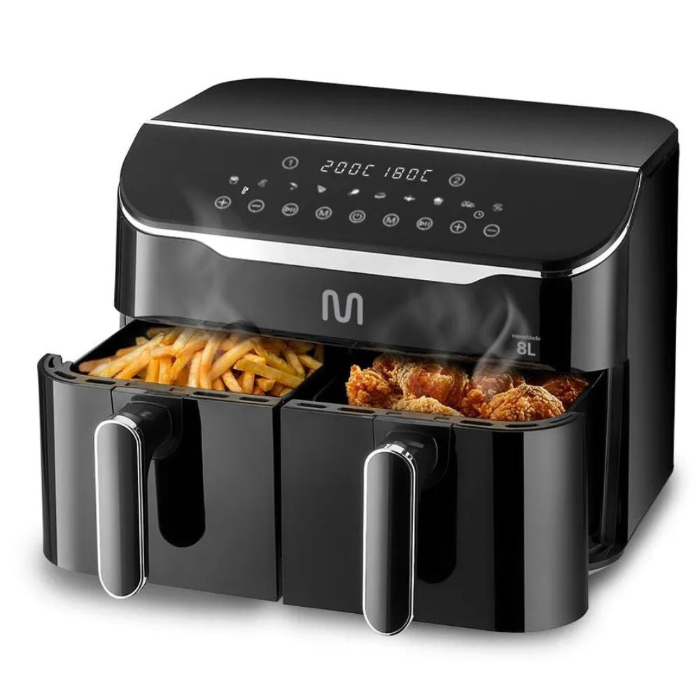 Air Fryer 8L Preta com 2 Gavetas 1800w 220v GO220 Multi