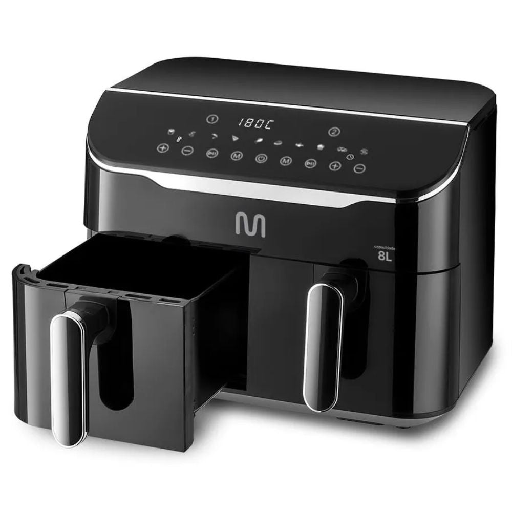 Air Fryer 8L Preta com 2 Gavetas 1800w 220v GO220 Multi