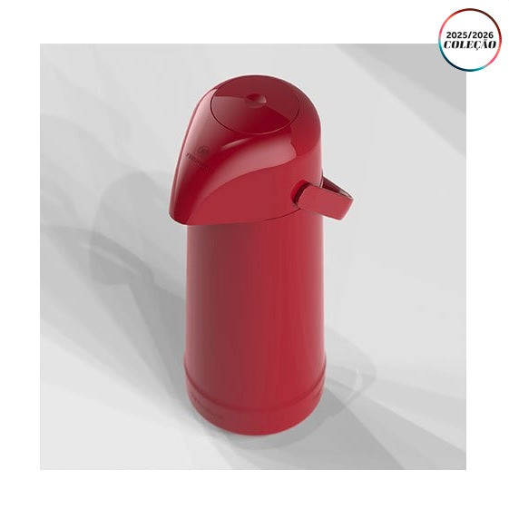Garrafa Térmica Magic Pump 1Litro Vermelho Latino - Termolar
