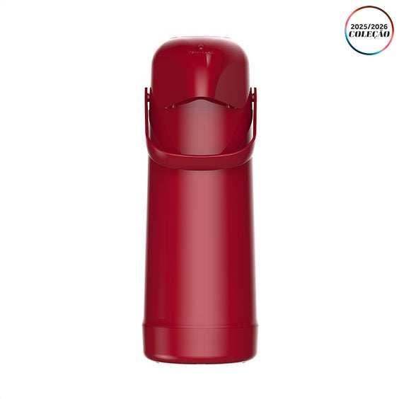 Garrafa Térmica Magic Pump 1Litro Vermelho Latino - Termolar