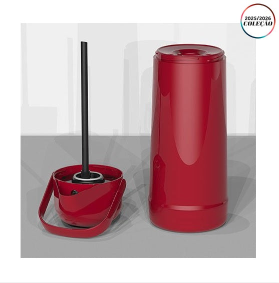 Garrafa Térmica Magic Pump 1Litro Vermelho Latino - Termolar