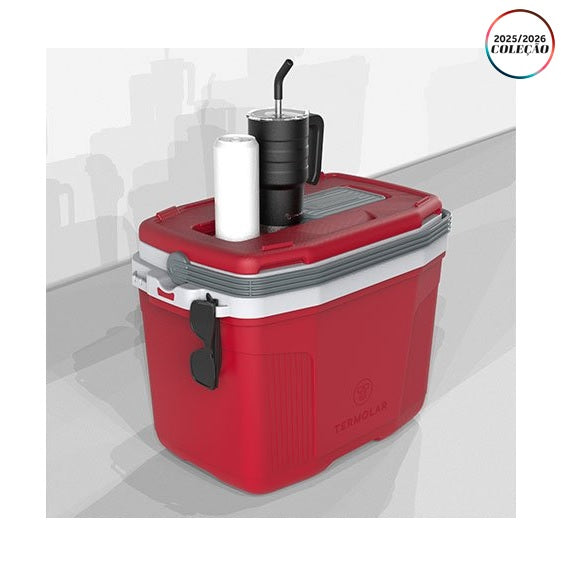 Caixa térmica 32 Litros Vermelho Latino - 58552 - Termolar