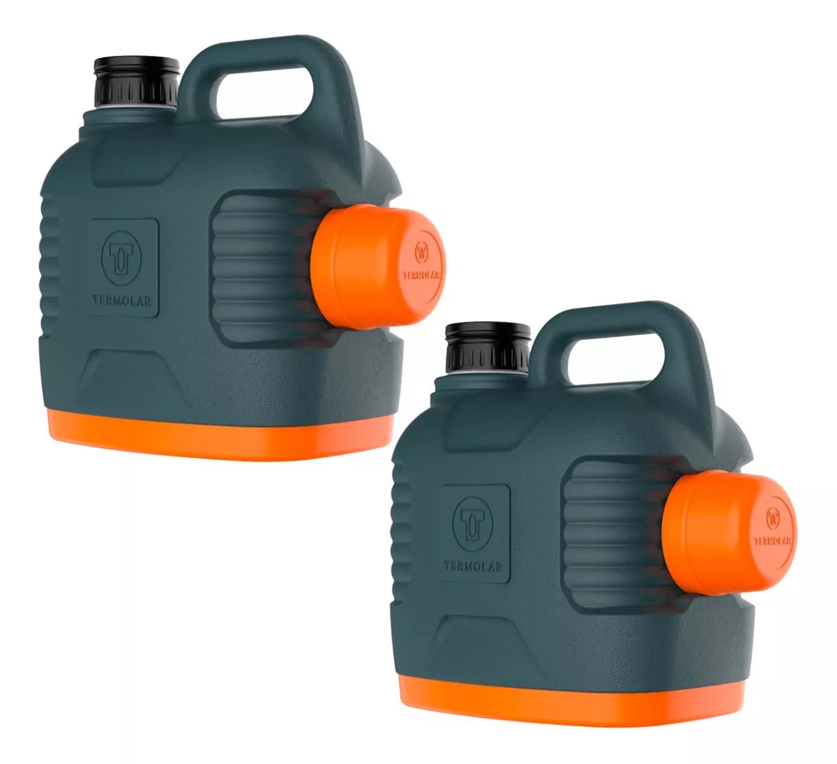 Kit 2 Garrafão Térmico Para Camping Supertermo 5 Litros Cor Cinza-escuro