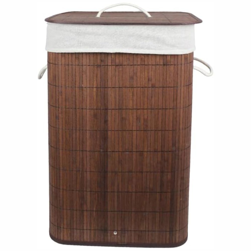Cesto Lavanderia de Bambu Marrom 65 litros N2301689 Evolux