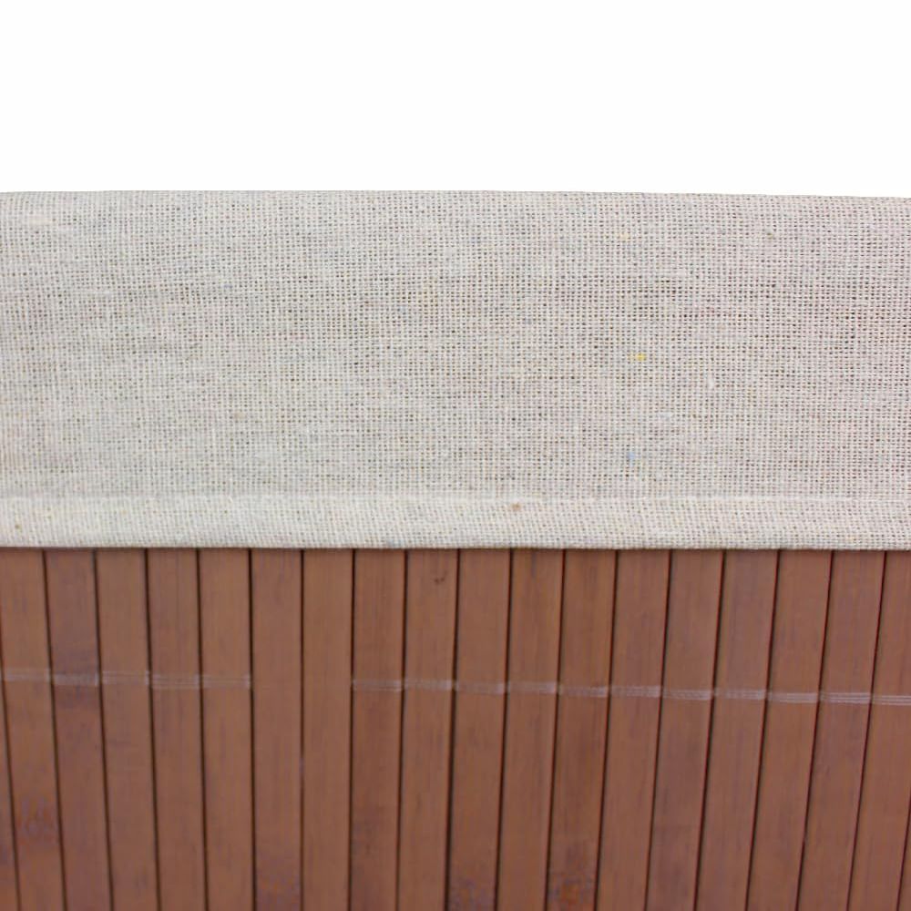 Cesto Lavanderia de Bambu Marrom 65 litros N2301689 Evolux