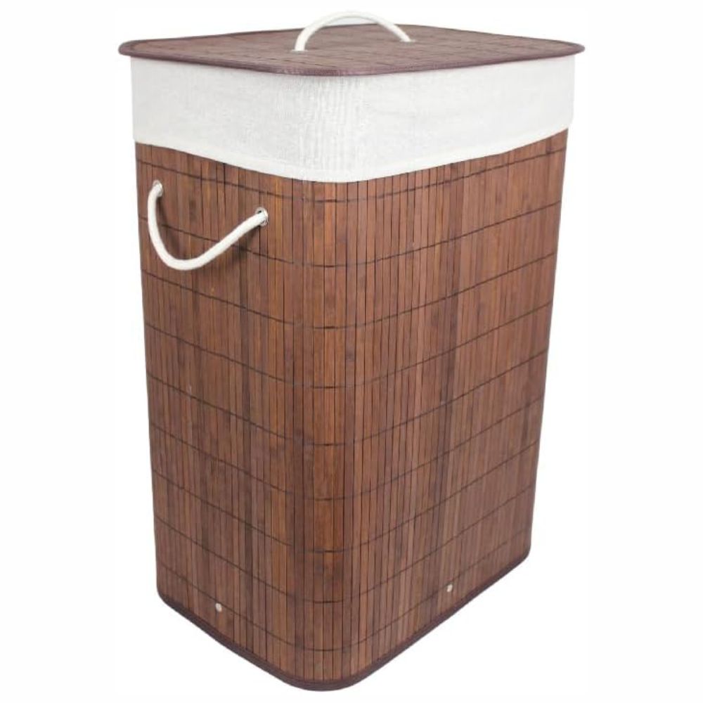 Cesto Lavanderia de Bambu Marrom 65 litros N2301689 Evolux