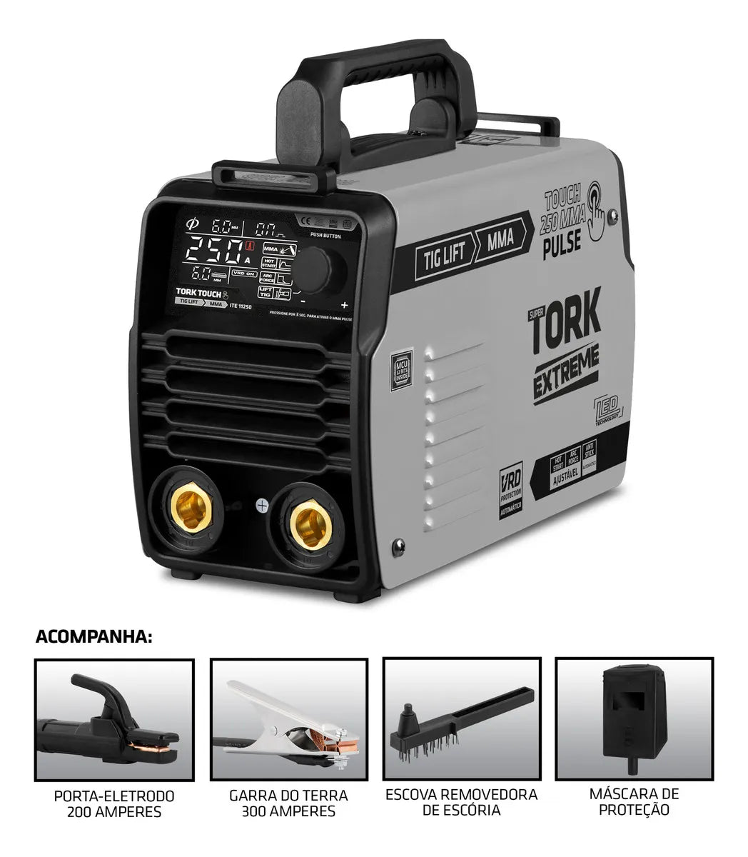 INVERSOR 250 AMPERES (TIG/ELETRODO) 220V ITE-11250-220V TORK
