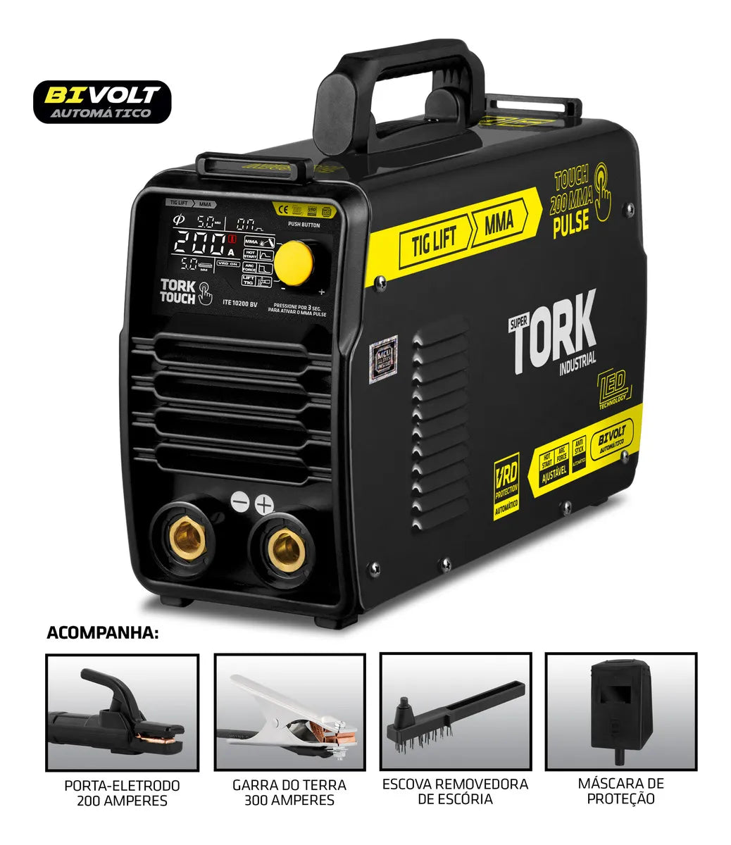 Máquina de solda Inversora Super Tork 200BV ITE-10200-BV