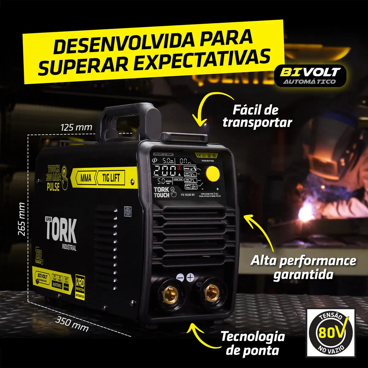 Máquina de solda Inversora Super Tork 200BV ITE-10200-BV
