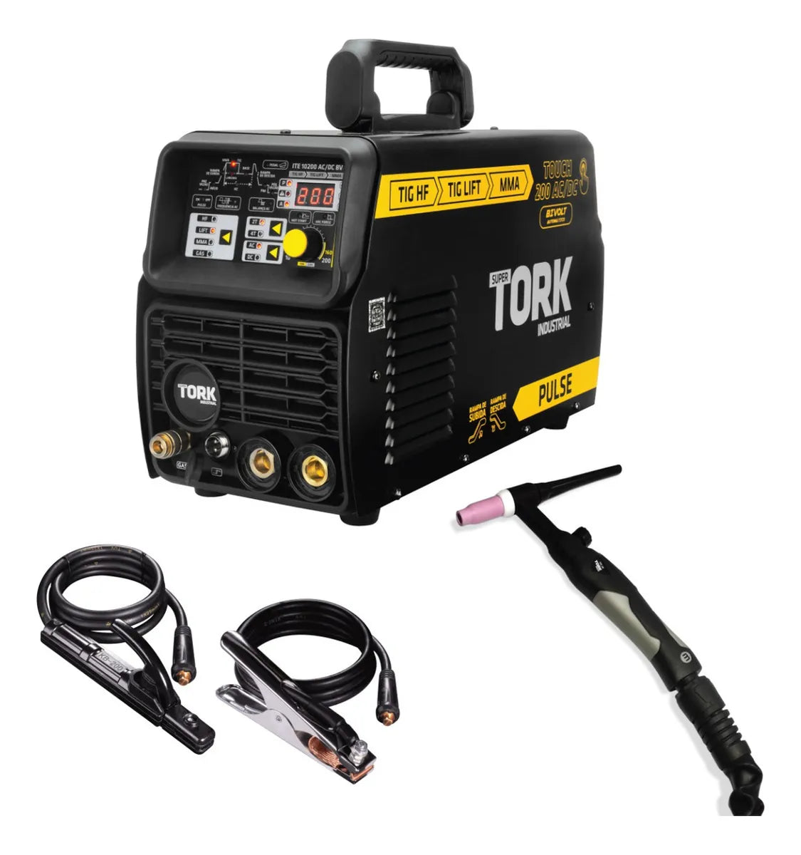 Maquina De Solda Inversora Mma Tig Aluminio Acdc 200a Tork