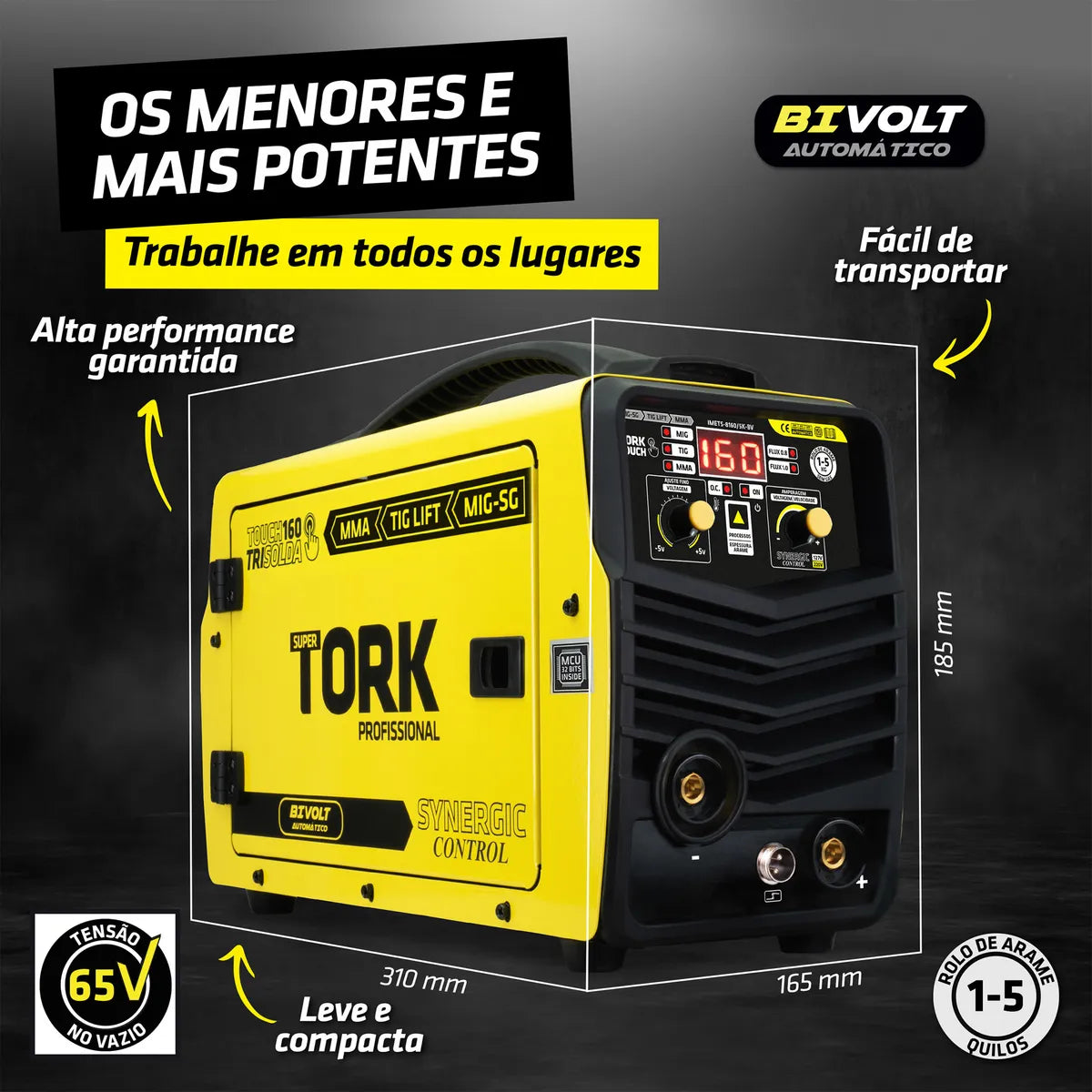 MAQUINA SOLDA 3 EM 1 160A 1/5 KGS IMETS-8160/5K-BV TORK